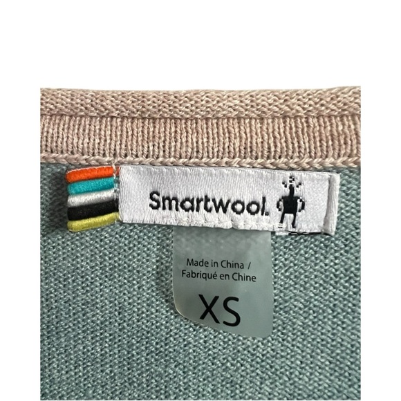 Smartwool Shadow Pine Colorblock Sweater Wool Blend Knit Crew Neck Pullover XS - Picture 5 of 7